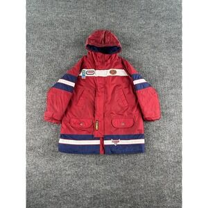 Vintage Disney Cars Jacket Kids Extra Small 4 Red Lightning McQueen Windbreaker